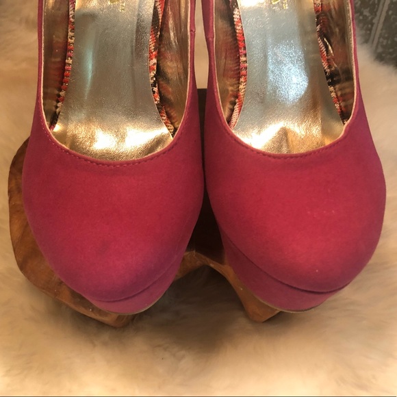 LILIANA 🌸 STUNNING Magenta Pink Platform Heels - Picture 7 of 8